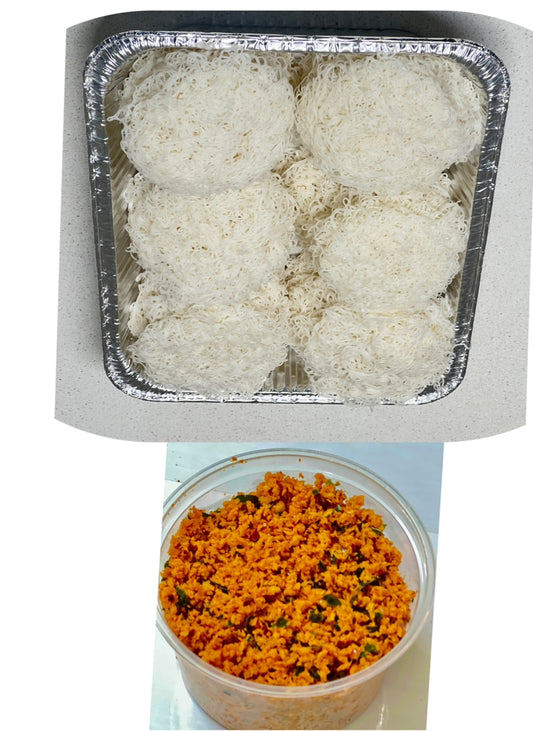 E1. String Hoppers( White)-50 with Sampol