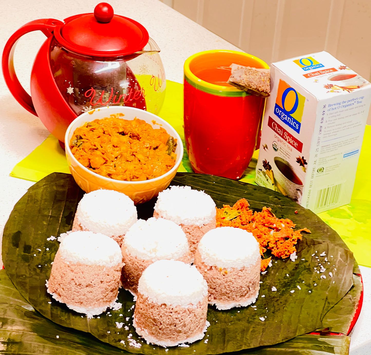 B7. Red Rice Puttu- 1 Full Cylinder(2 Serving)